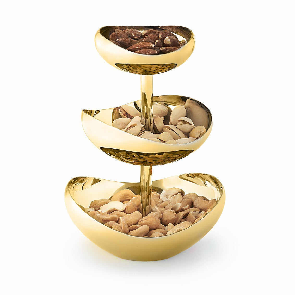 Lilliput 3 Tier Nut Bowl Gold