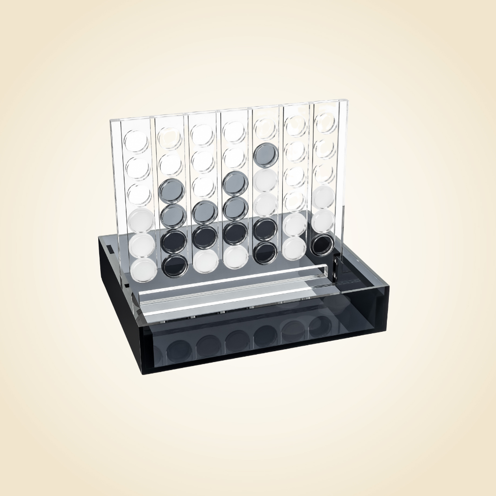 Lucite Connect 4 White/Grey