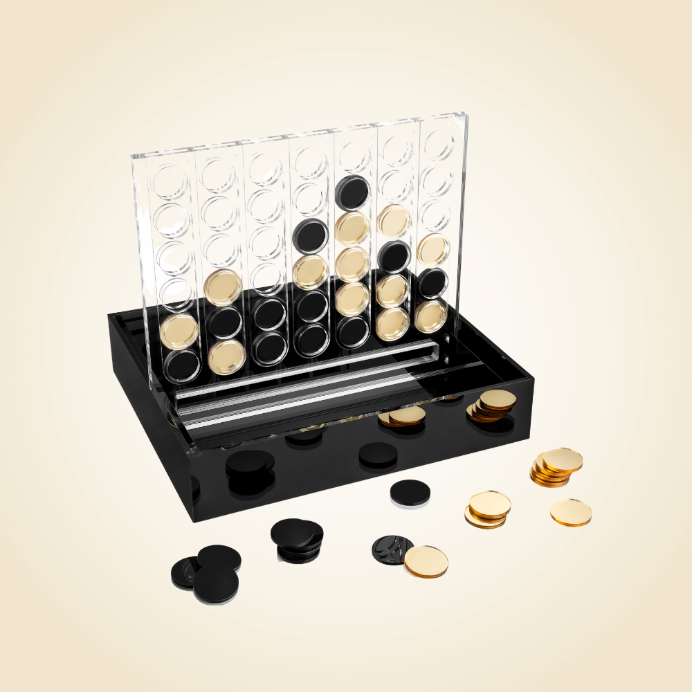 Lucite Connect 4 Gold/Black