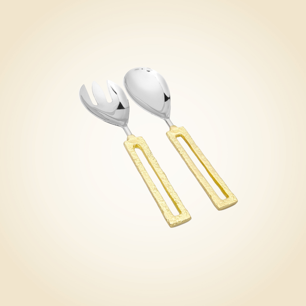 Square Gold Loop Serving Spoons