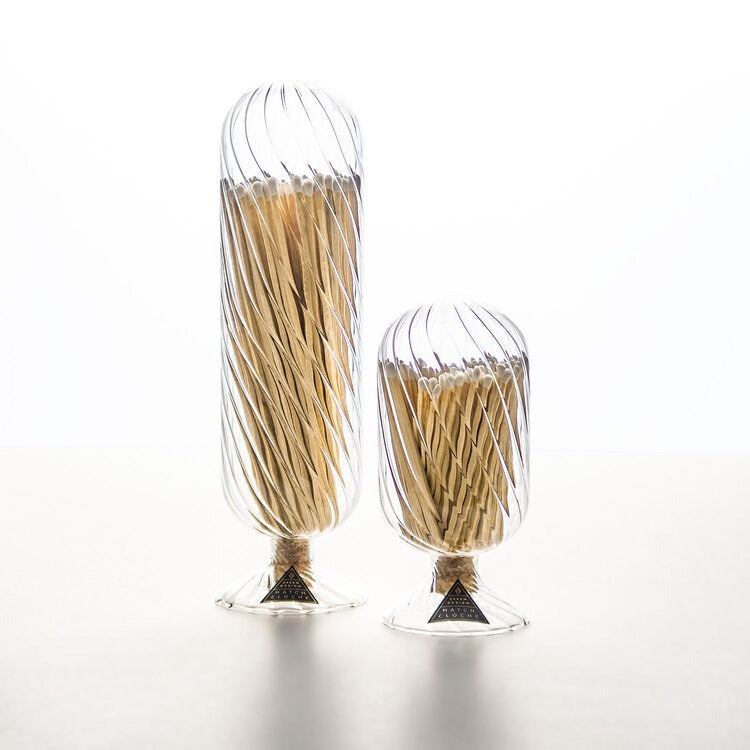 Lg Striped Cloche Matches White Tips