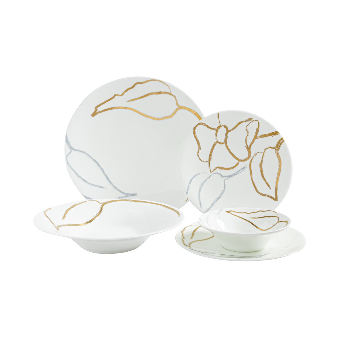 Vikko Shine - Artisan Gold, 20 Pc Dinnerware Set, includes Service For 4
