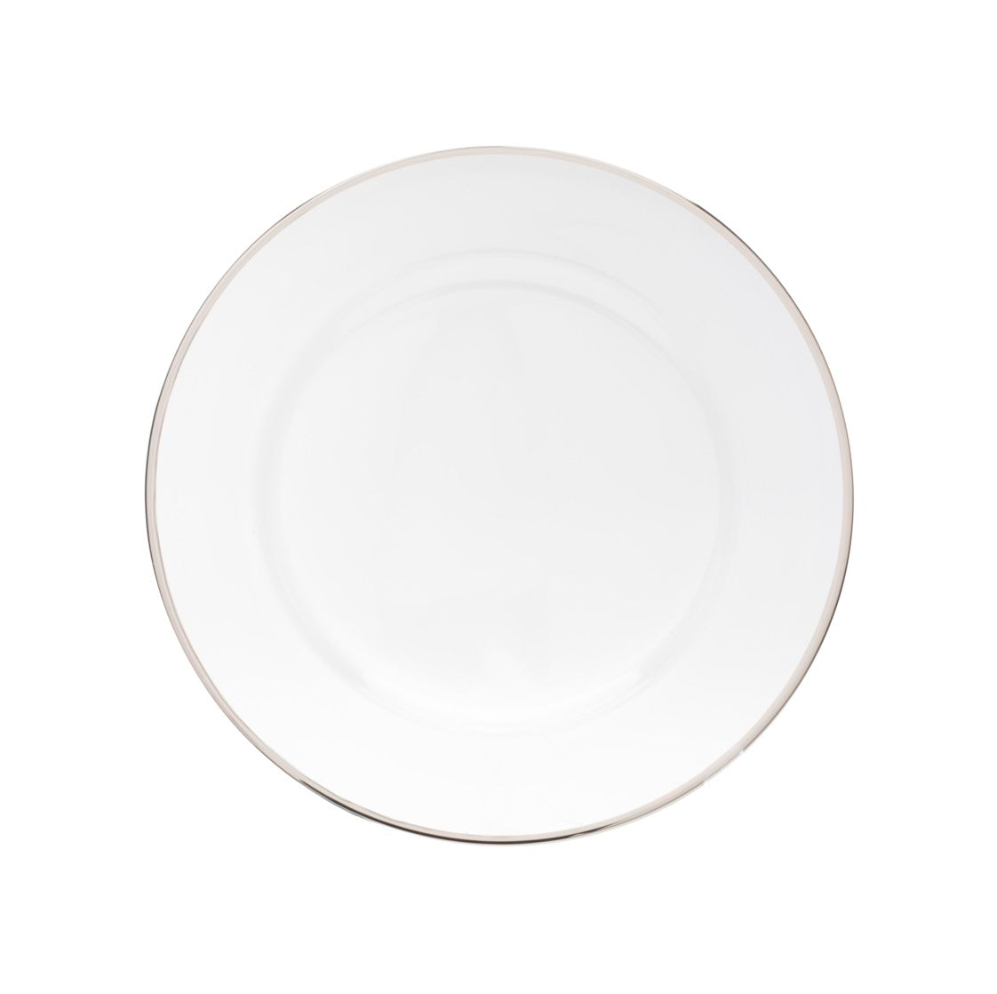 Vikko Decor - Classic Silver Rim Glass Charger 13" Set of Six