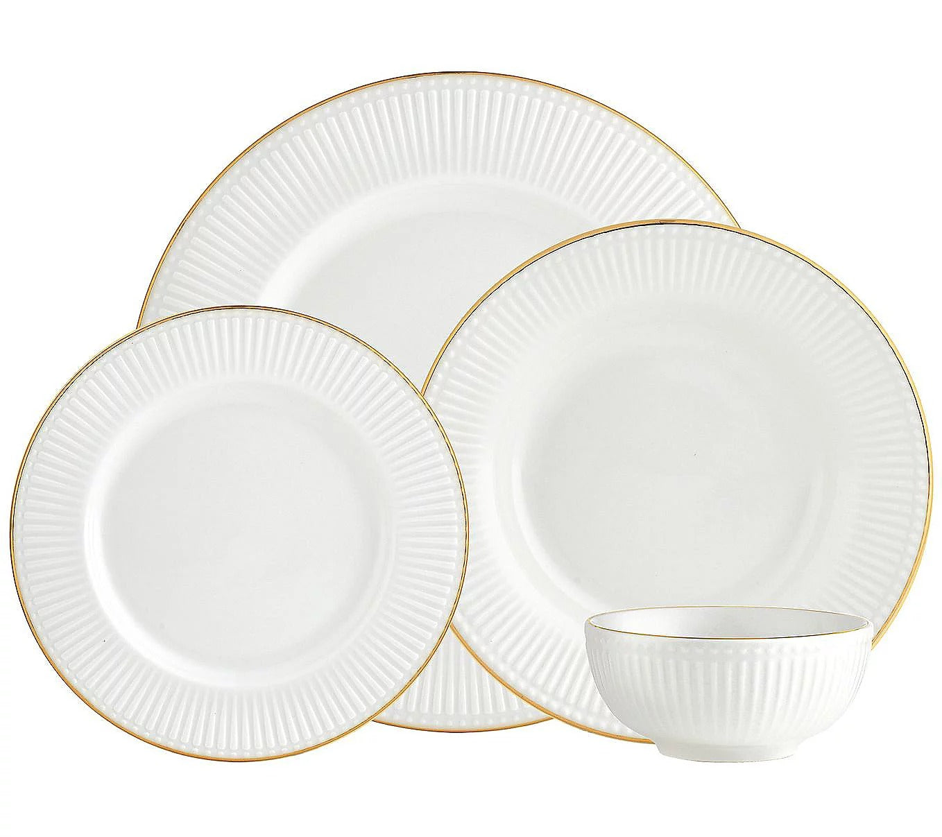 Truxton Porcelain 12 Piece Dinnerware Set