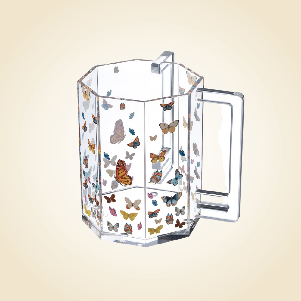 Hexagon Colored Butterfly Wash Cup