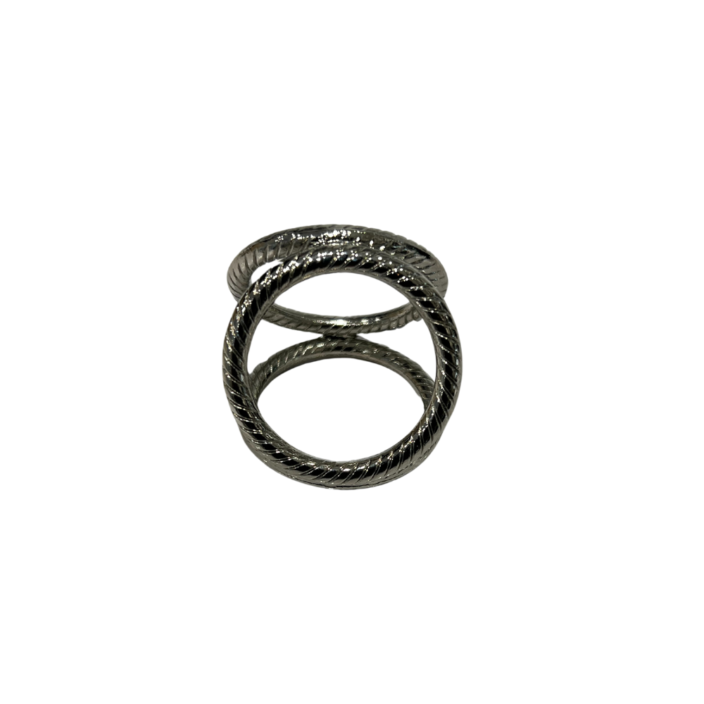 Silver Spiral Napkin Ring Set of 6