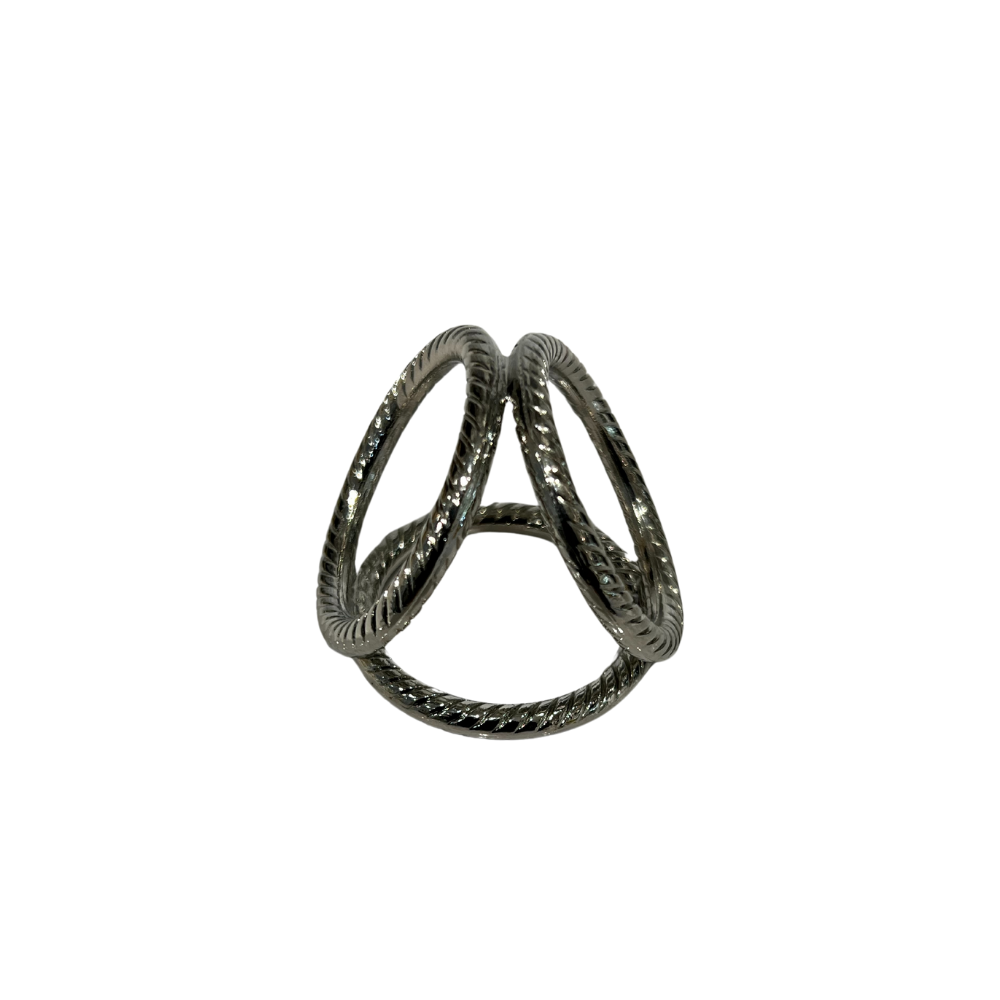Silver Spiral Napkin Ring Set of 6