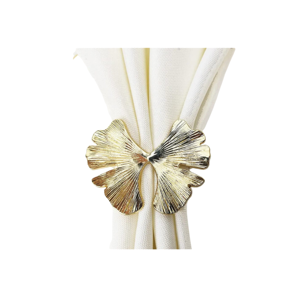 Half Butterfly Napkin Rings - Gold Set of 6