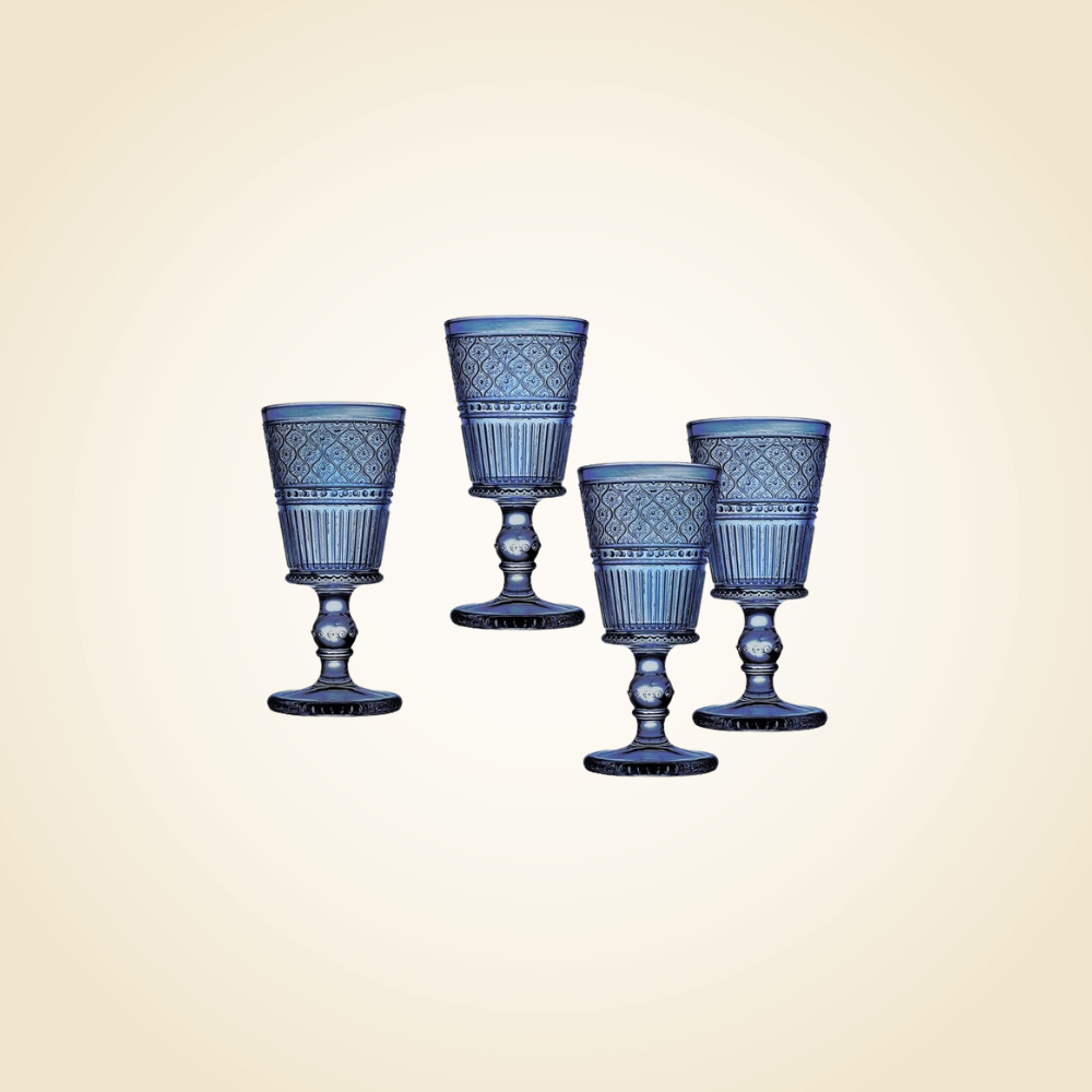 Blue Claro Goblets s/3