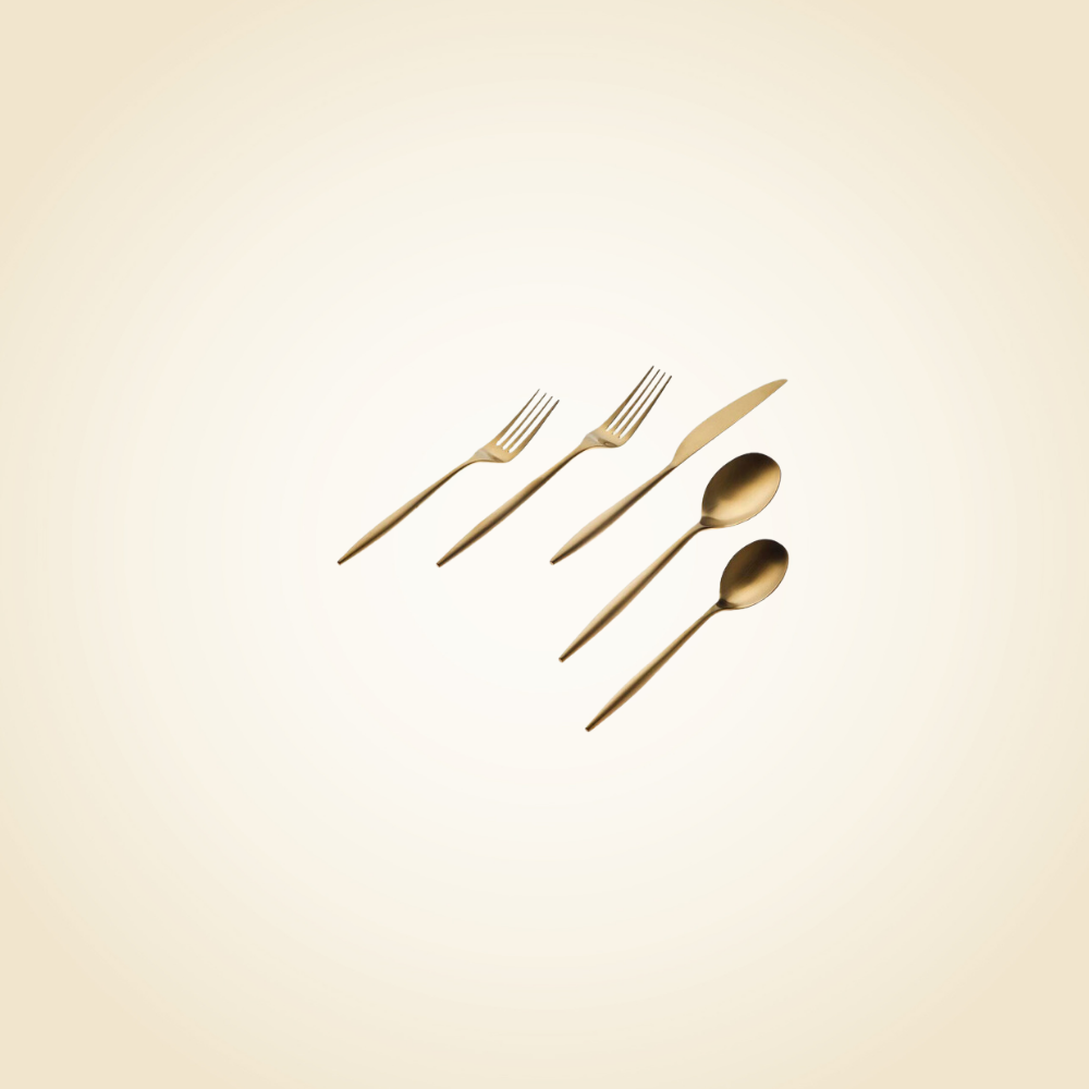 Milano Matte Gold 20pc Flatware Set