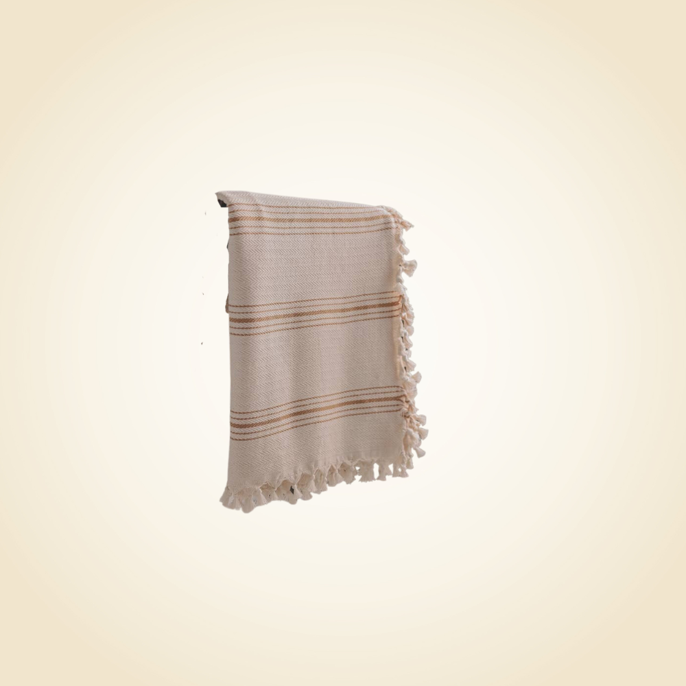 Mustard Cotton Throw Blanket