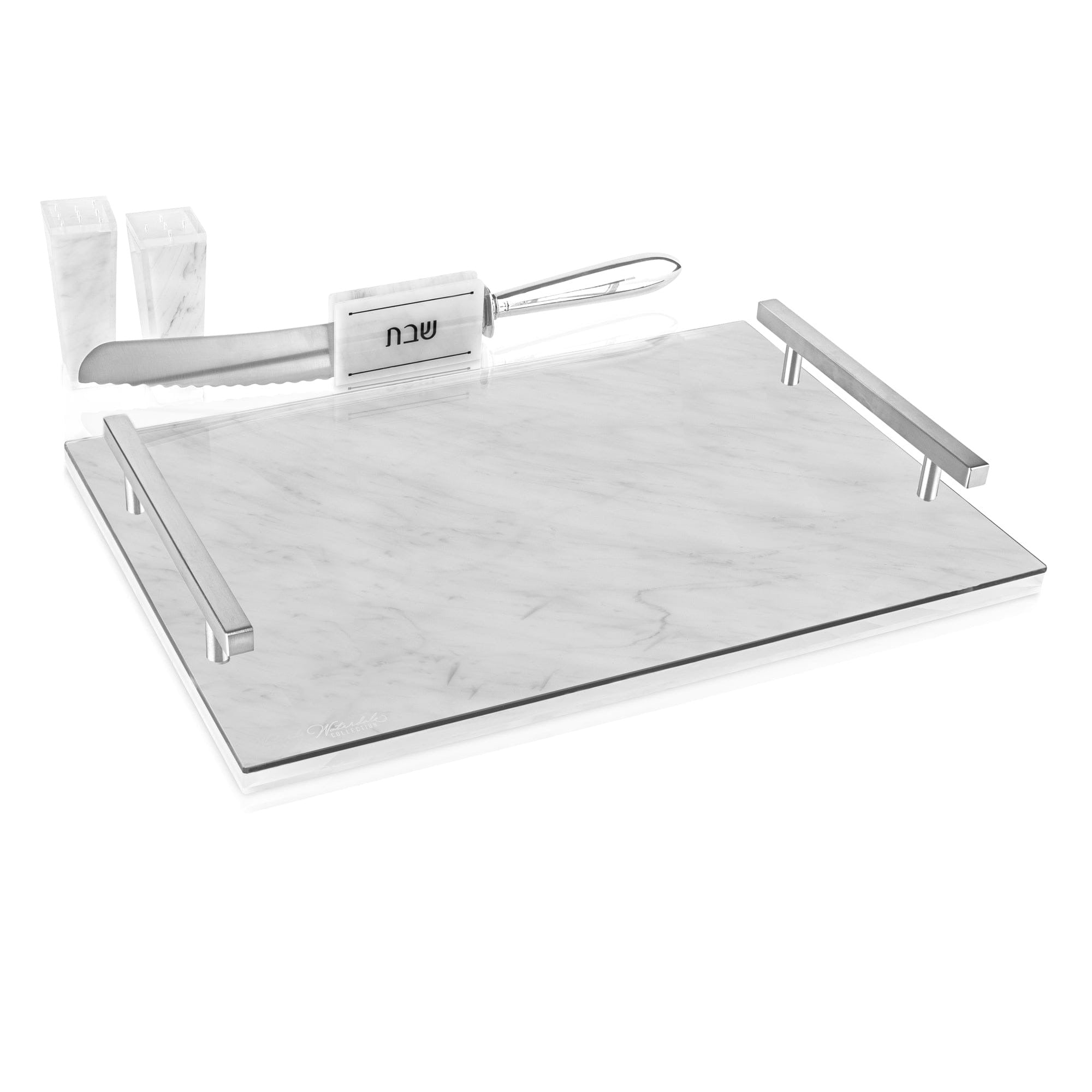 Marble Challah Board - Silver