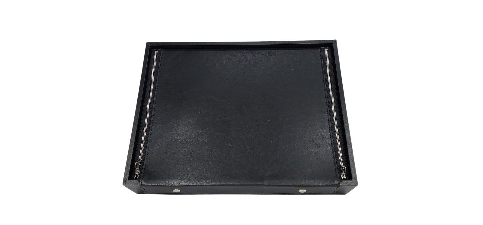 Black Leather Flatware Chest Timeless Table