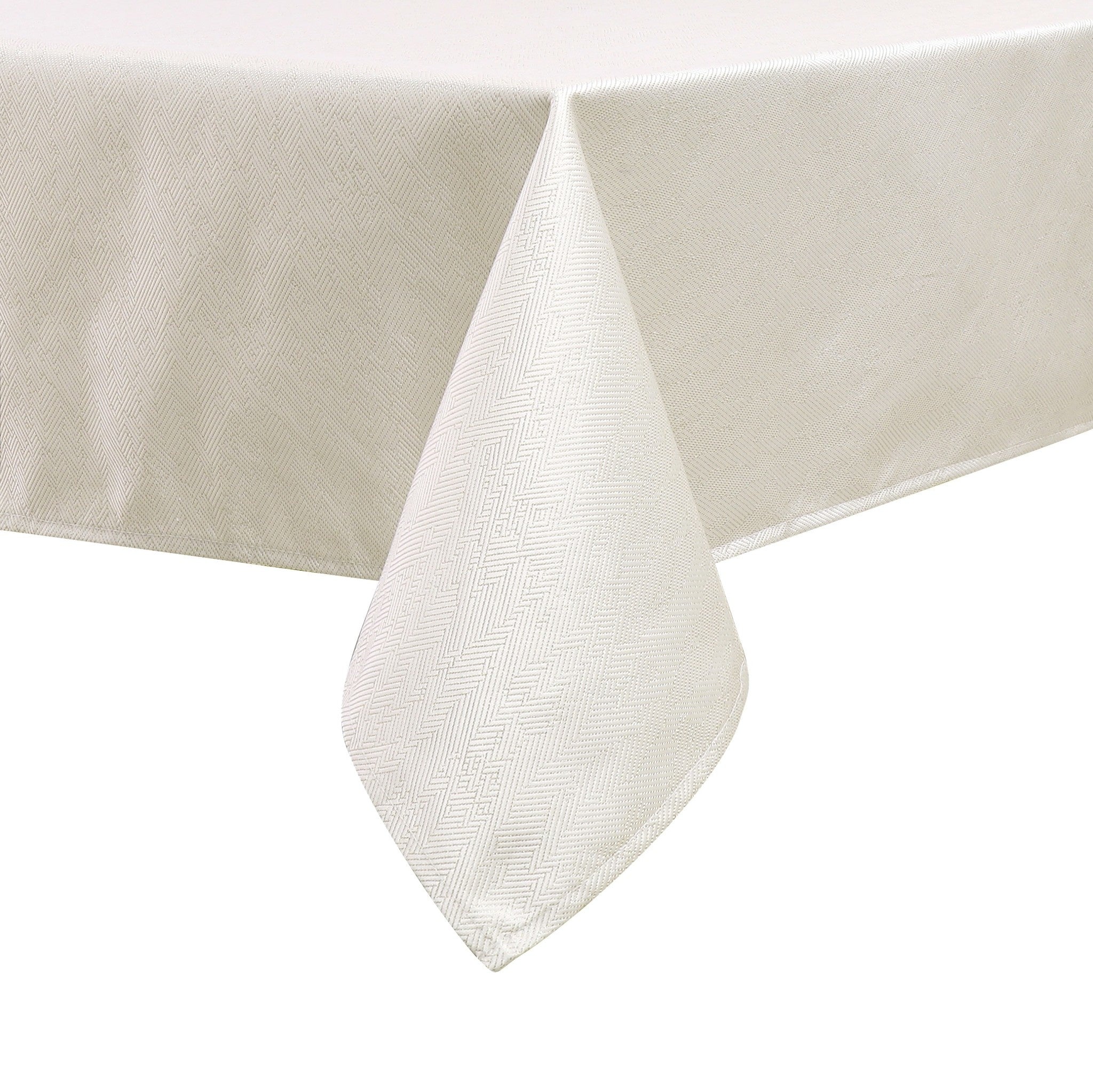 TC1336- 60 x 90 Jacquard  Desert White Gold Tablecloth