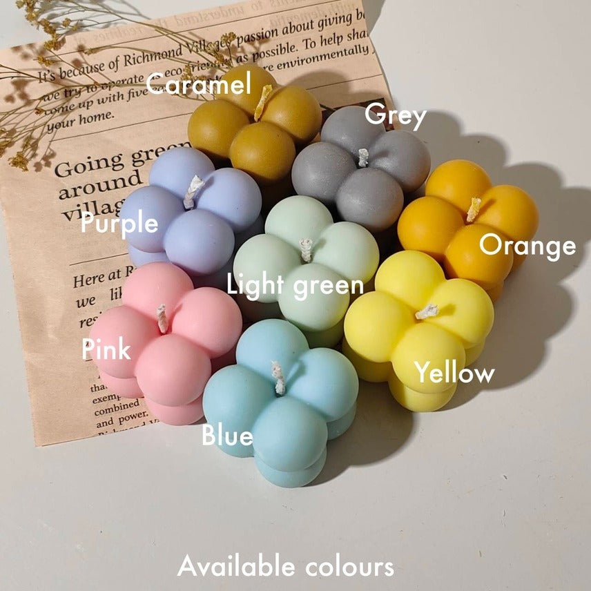 Bubble Candle Yellow Strawberry Scent Timeless Table