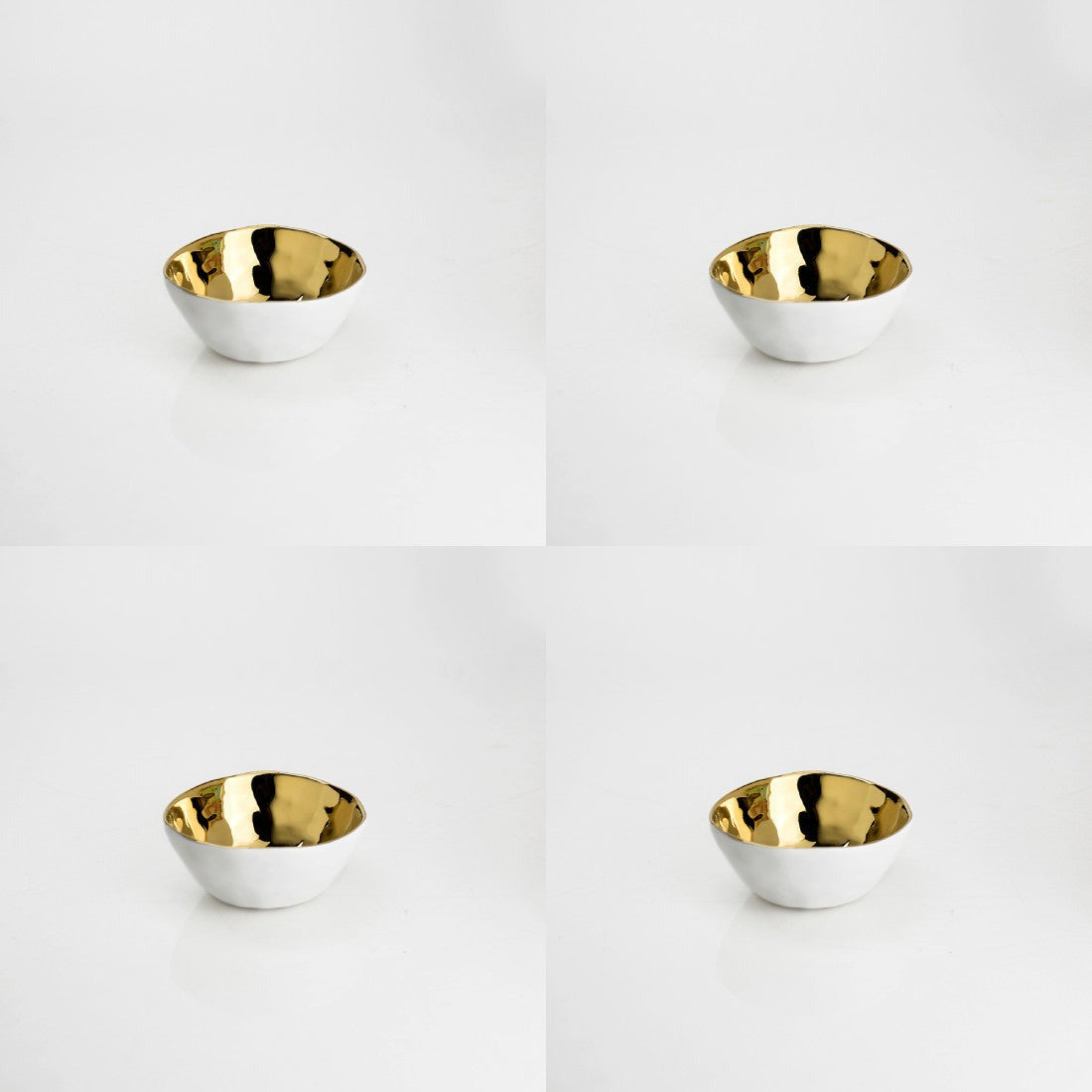 White with Gold inside dip Bowl