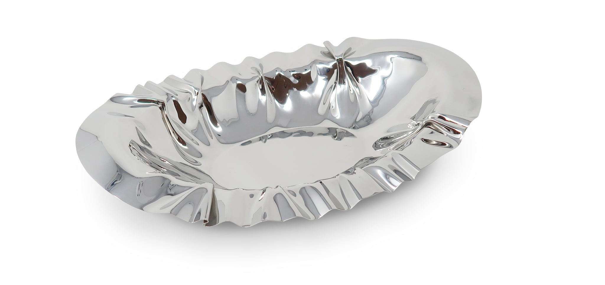 Oval SS Bowl with Ruffle Edge 15.75"L