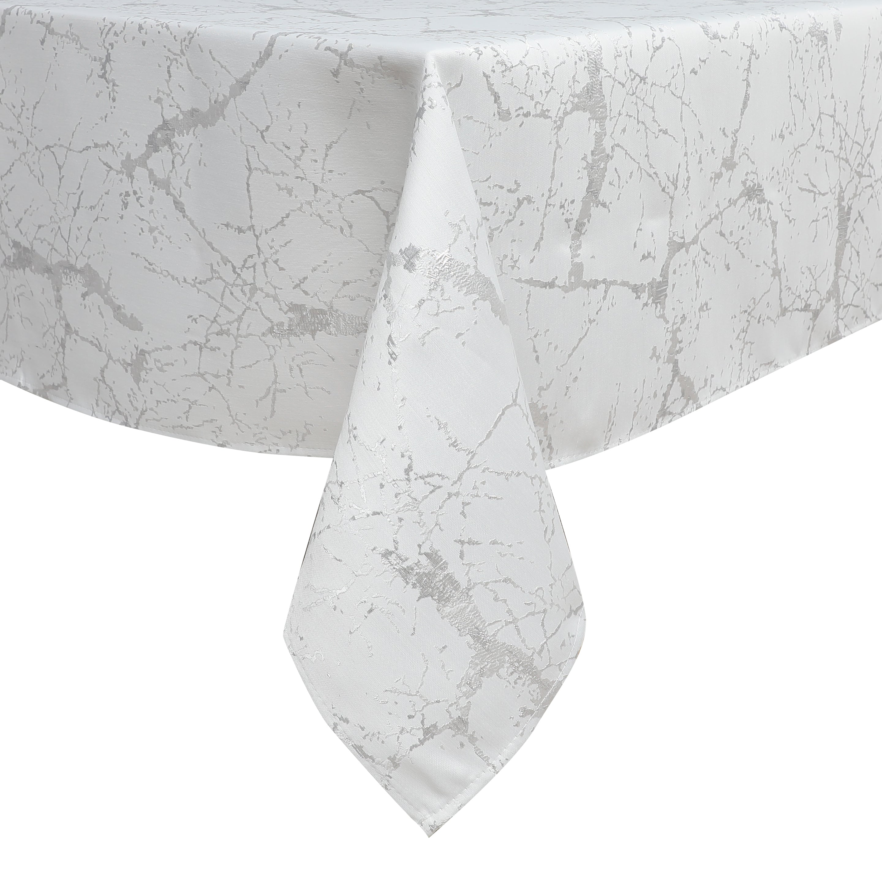 TC1306- Jacquard marble white/silver 70 x 160