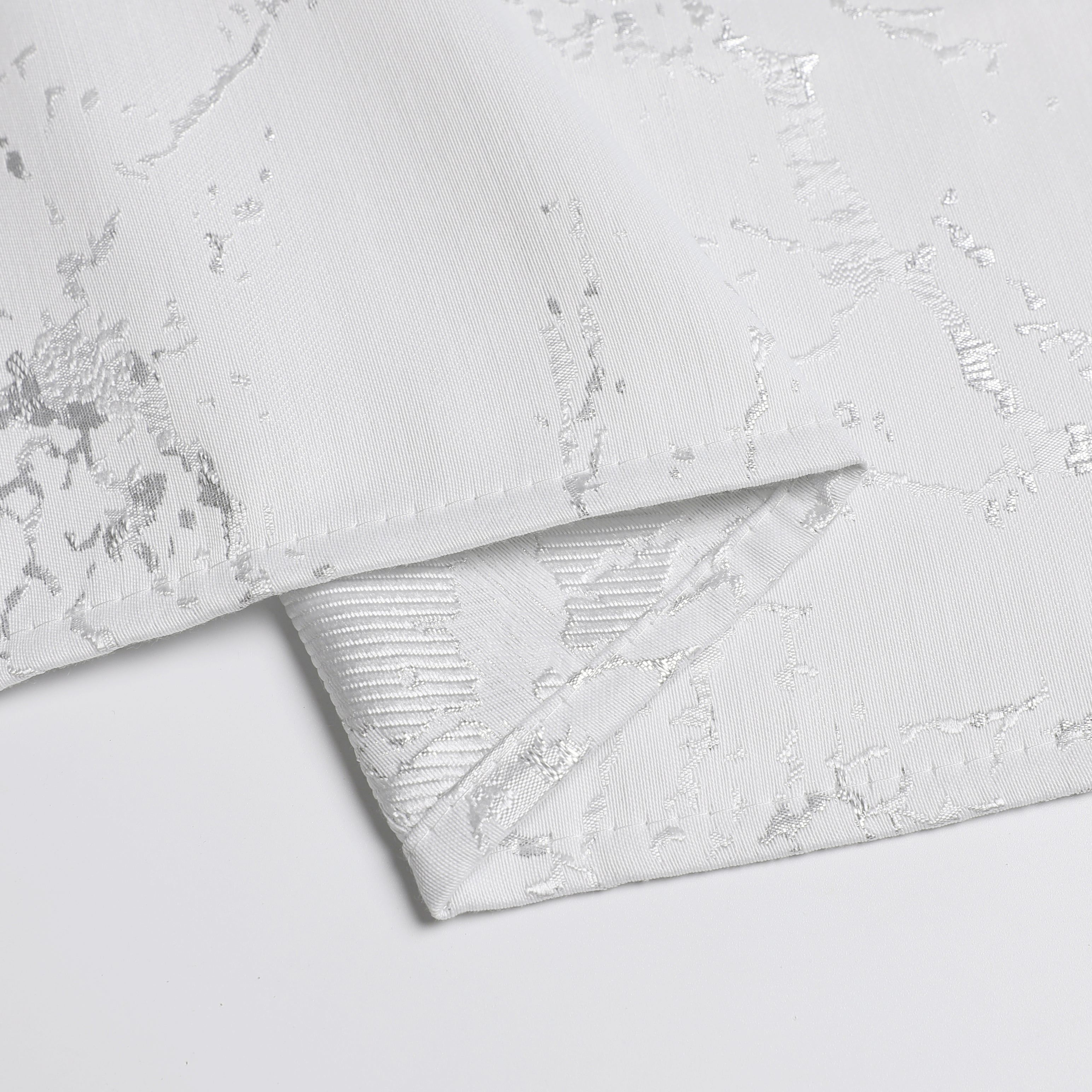 TC1306- Jacquard marble white/silver 70 x 160