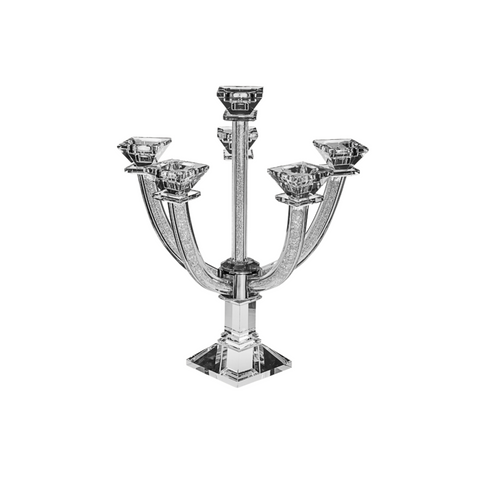 6 branch Crystal candelabra With stones