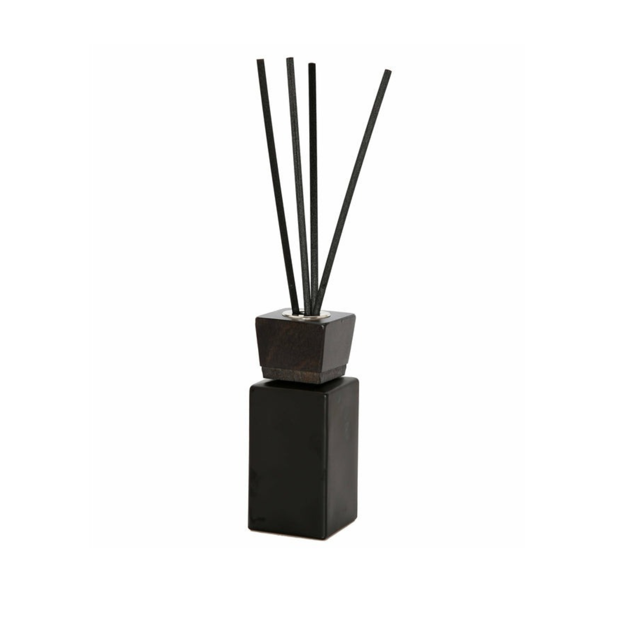 Black Square Reed Diffuser with Black Wood Top