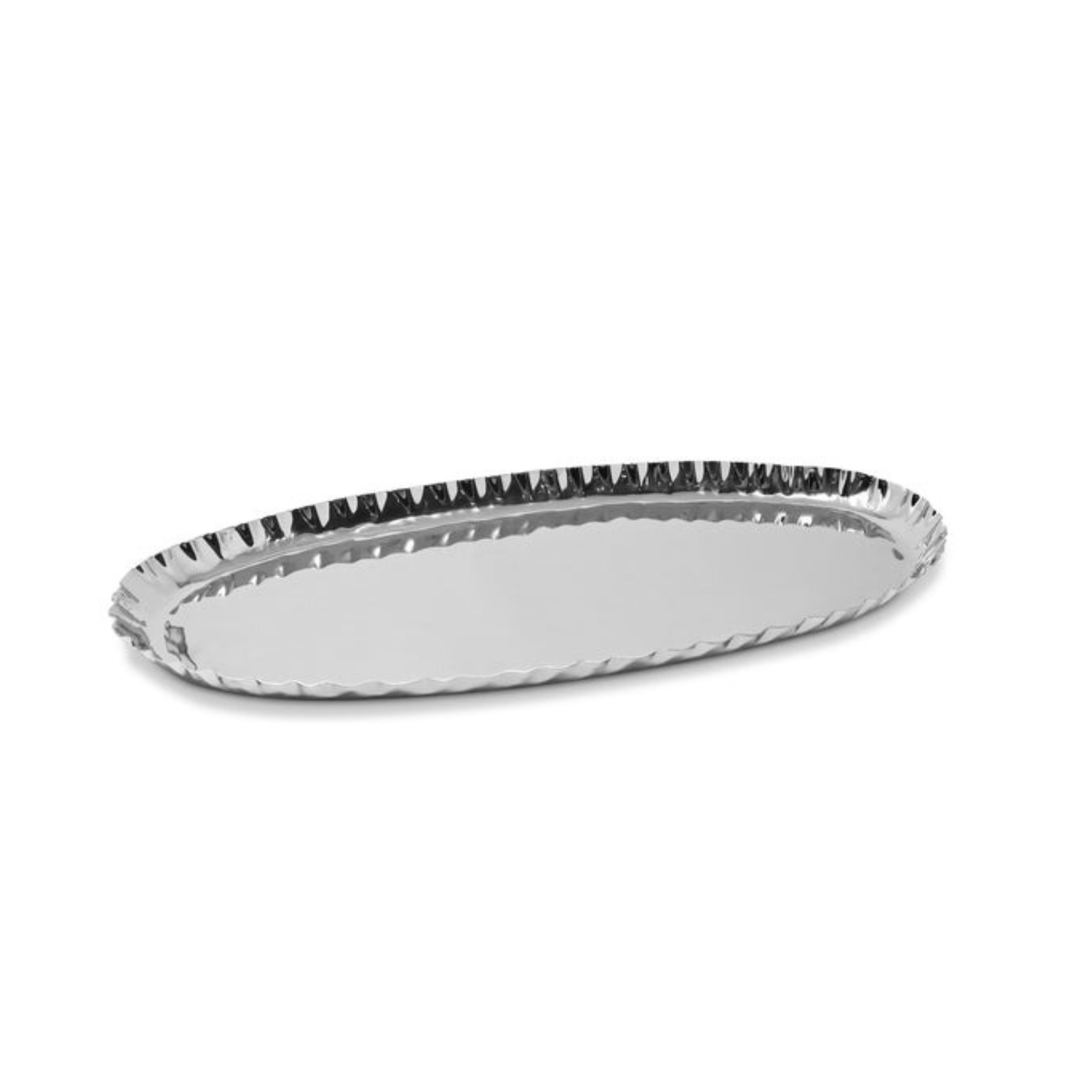 Silver Stainless Steel Platter with Dried Fruit