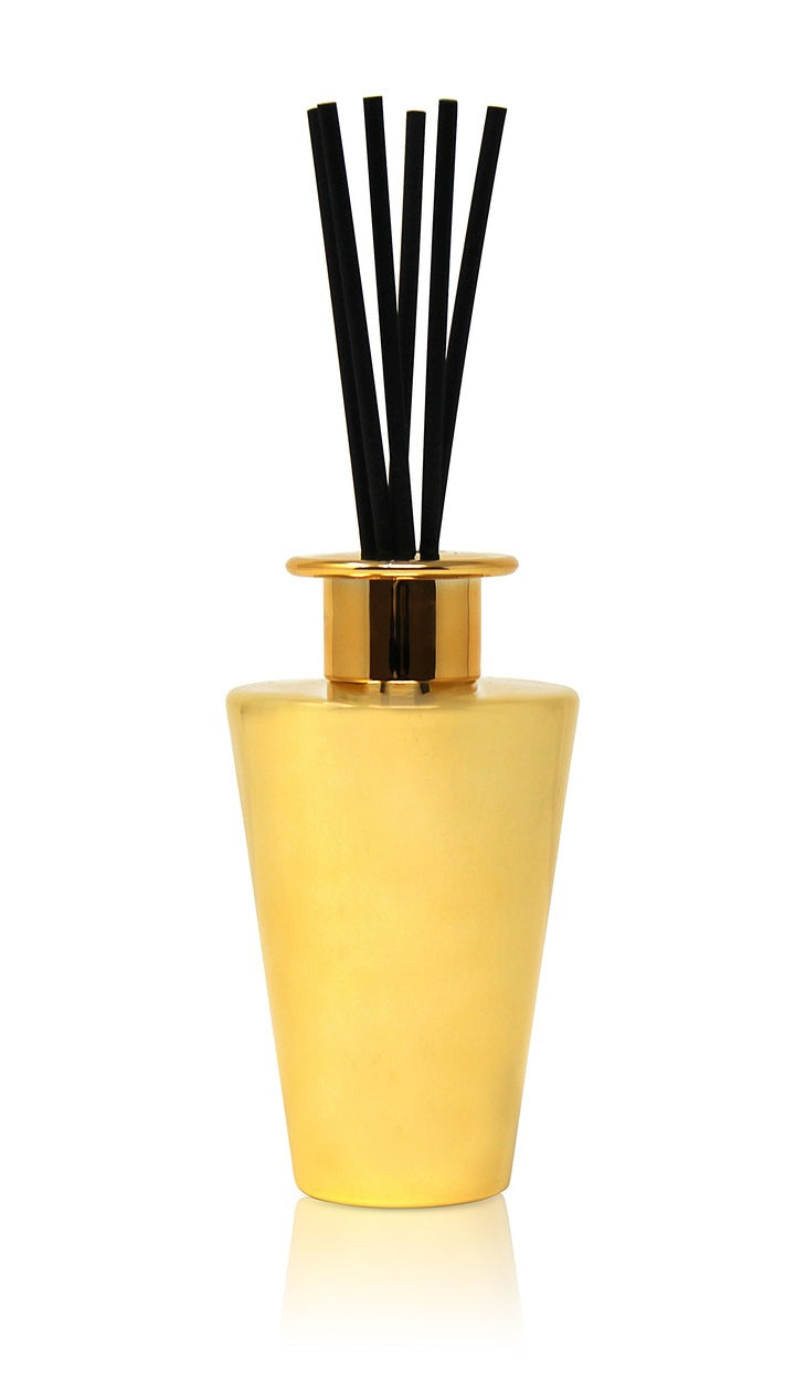 Polished Gold Reed Diffuser, "Zen Tea" Scent