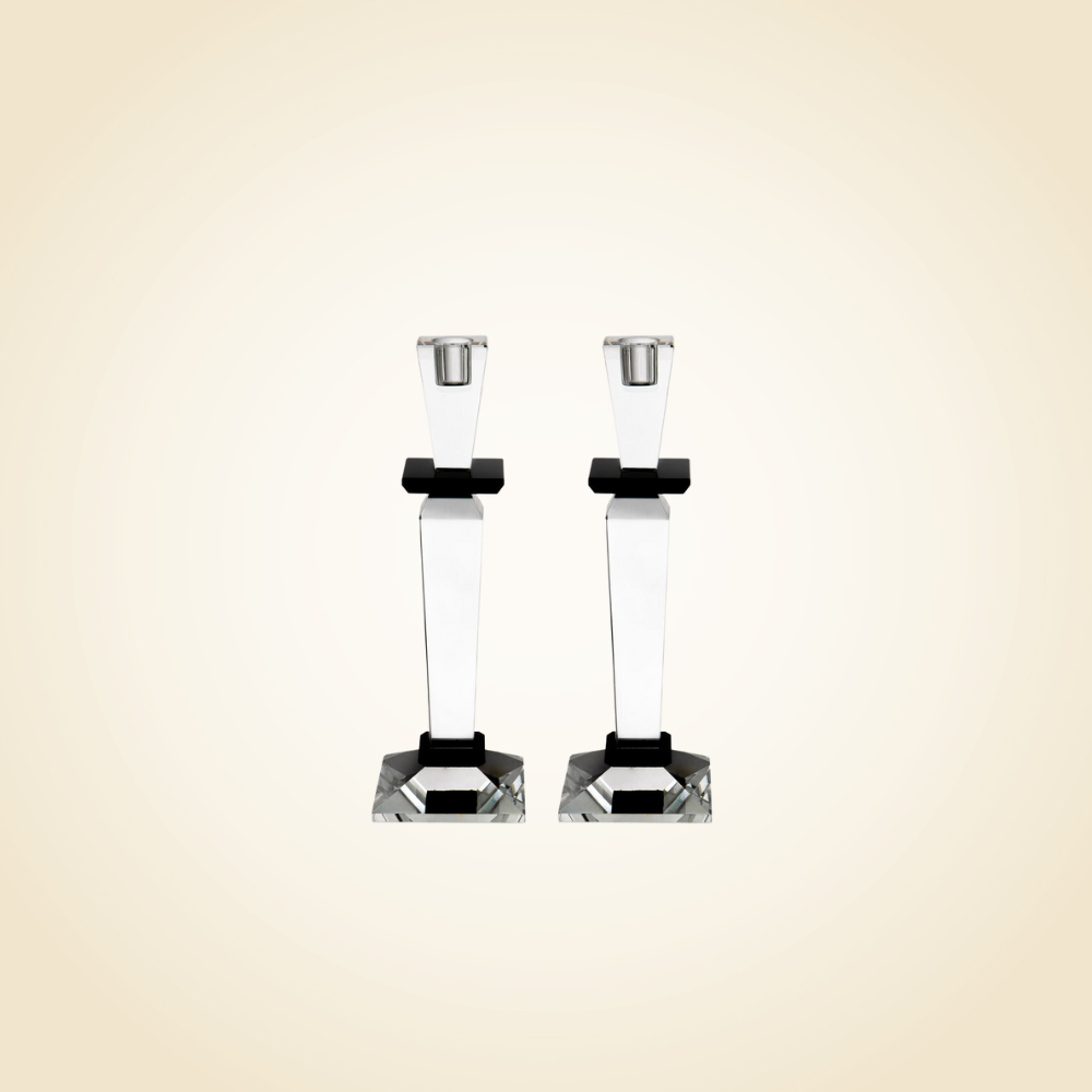Jerusalem Crystal Smoke Candlesticks