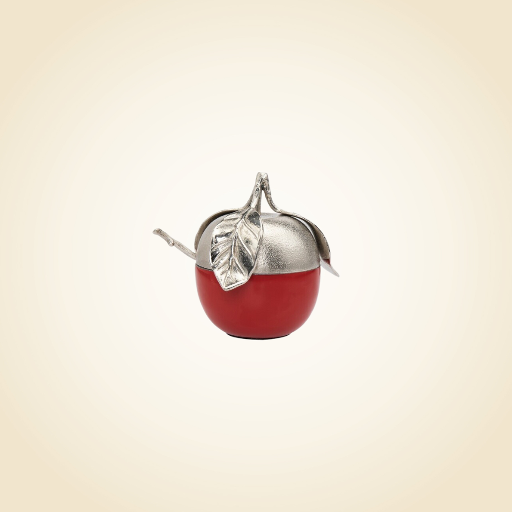 Red Apple Honey Jar W/ Spoon