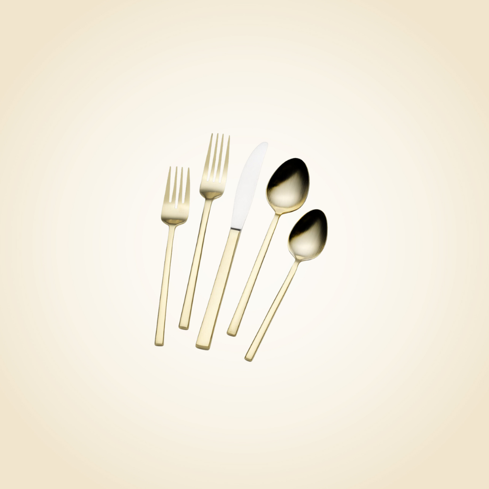 Kyoto Shiny Gold 20 pc Flatware Set