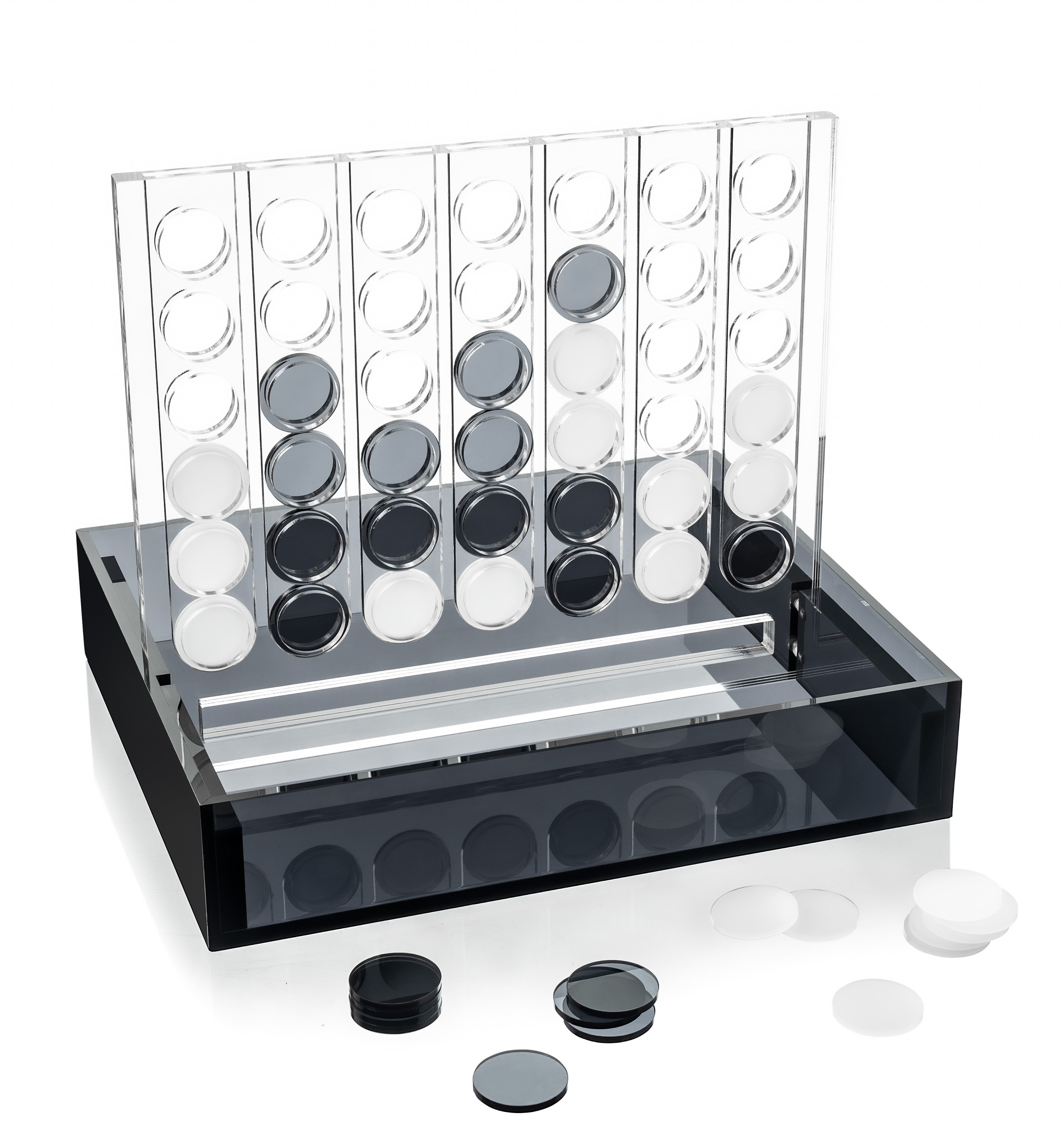Lucite Connect 4 White/Grey
